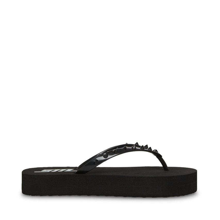 Black Steve Madden Lumi Women\'s Flip Flops | PH 2783EXZ